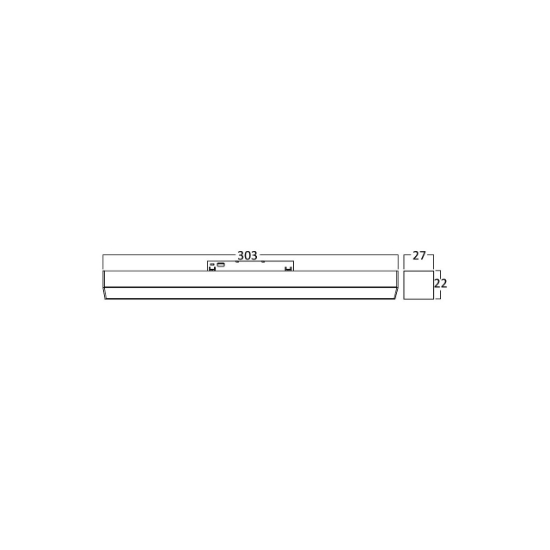 Imagine CORP LINEER LED PT SINA MAGN. 10W 950lm 4000K NEGRU