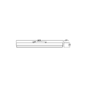 Imagine CORP LINEER LED PT SINA MAGN. 18W 1850lm 3000K NEGRU