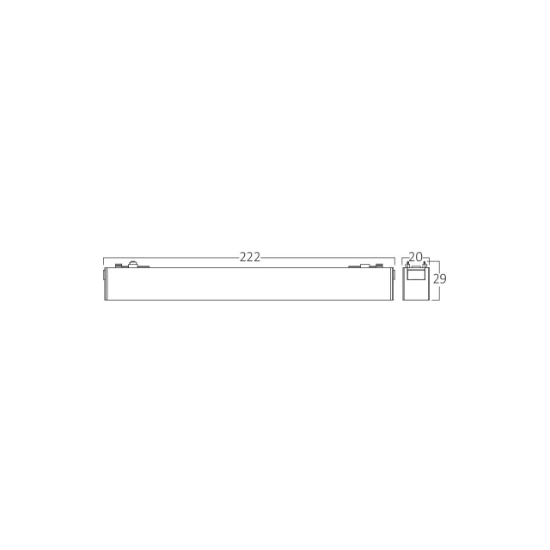 Imagine CORP LED PT SINA MAGNET 12W 1020lm 24gr. 3000K NEGRU