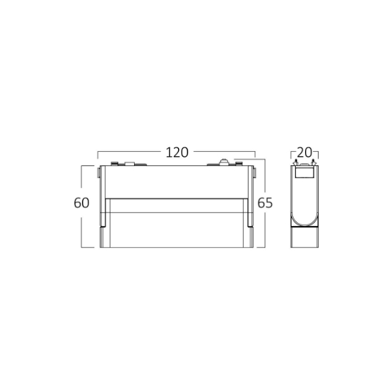 Imagine CORP LED PT SINA MAGNET 6W 440lm 24gr. 4000K NEGRU