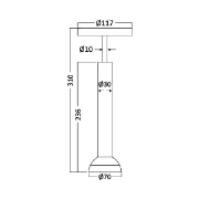 Imagine SPOT LED PE SINA MAGNET 7W 490LM 24gr. 3000K NEGRU