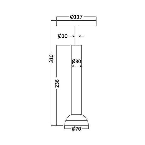 Imagine SPOT LED PE SINA MAGNET 7W 490LM 24gr. 3000K NEGRU