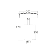 Imagine SPOT LED PE SINA MAGNET 10W 810lm 36gr. 4000K ALB