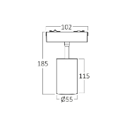 Imagine SPOT LED PE SINA MAGNET 18W 1580lm 36gr. 4000K ALB