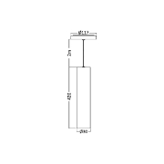 Imagine CORP SUSP.LED PE SINA MAG.7W430lm 24gr.4000K NEGRU