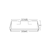 Imagine CORP LINEER INCASTRABIL 9W 4000K ALB LINEX-LN6