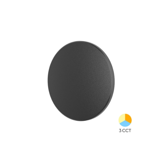 Imagine CORP LED PALERMO 8W-3in1 IP65- D120mm NEGRU