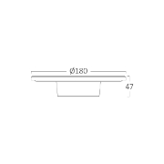 Imagine CORP LED PALERMO 10W-3in1 IP65- D180mm GRI