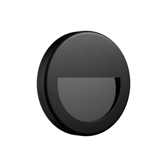 Imagine CORP LED PT, 3W 160lm, 3000K VEKTA-B ROTUND NEGRU IP65