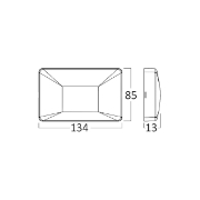 Imagine CORP LED PT, 3W 160lm, 3000K VEKTA-B PATRAT ALB IP65