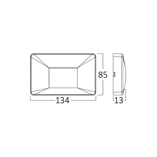 Imagine CORP LED PT, 3W 160lm, 3000K VEKTA-B PATRAT ALB IP65