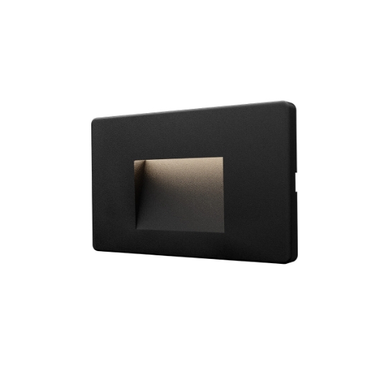 Imagine CORP LED PT, 3W 160lm, 3000K VEKTA-B PATRAT NEGRU IP65