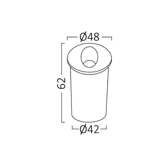 Imagine CORP LED ST, 2W 200LM 3000K VECTOR-A RND ALB IP65