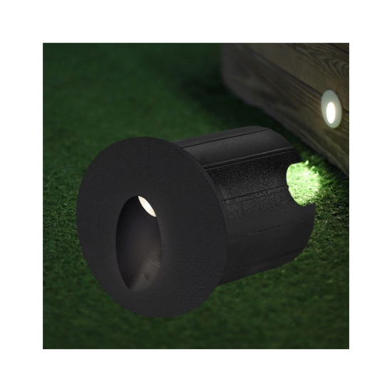 Imagine CORP LED ST, 2W 130lm 3000K VECTOR-A RND NEGRU IP65