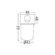Imagine CORP LED ST, 2W 130lm 3000K VECTOR-A PATRAT ALB IP65