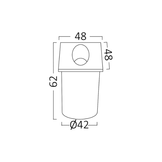 Imagine CORP LED ST, 2W 130lm 3000K VECTOR-A PATRAT ALB IP65