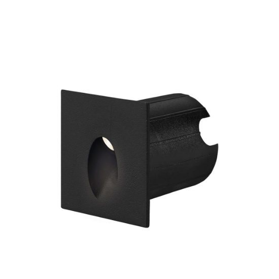 Imagine CORP LED ST, 2W 130lm 3000K VECTOR-A PATRAT NEGRU IP65