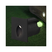 Imagine CORP LED ST, 2W 130lm 3000K VECTOR-A PATRAT NEGRU IP65