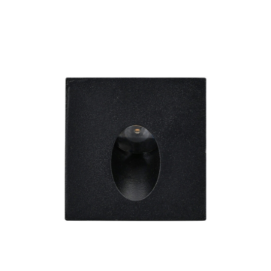 Imagine CORP LED ST, 2W 130lm 3000K VECTOR-A PATRAT NEGRU IP65