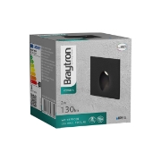 Imagine CORP LED ST, 2W 130lm 3000K VECTOR-A PATRAT NEGRU IP65