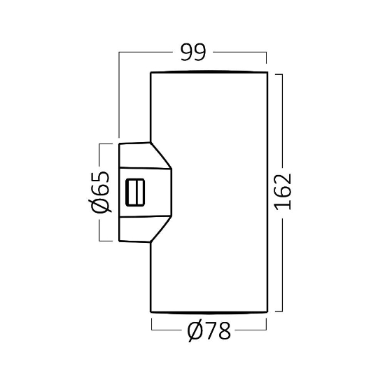 Imagine CORP LED PT, 2x9W, 1440lm, 3000K, VEKTA-D WL.2 NEGRU IP65