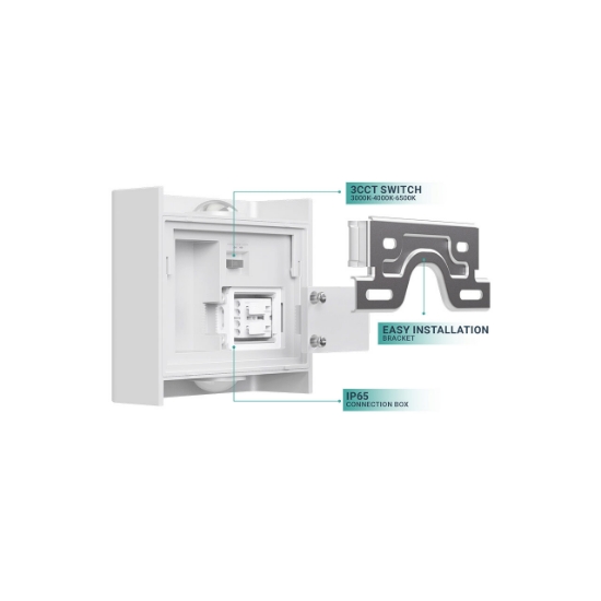 Imagine CORP LED PT, 2x1W 3in1 VECTOR-B-WL ALB IP65