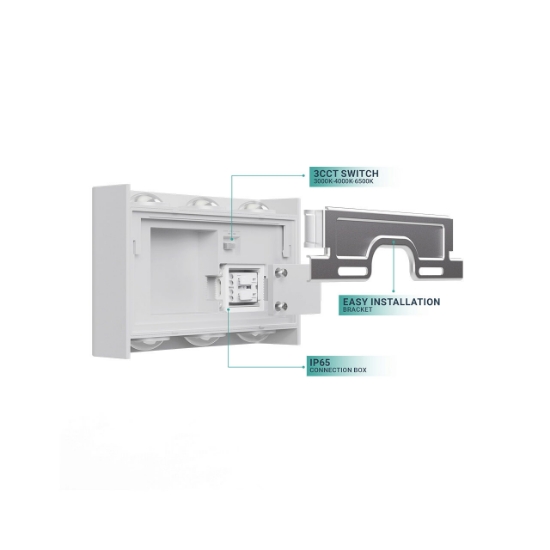 Imagine CORP LED PT, 6W 3in1 VECTOR-B-WL ALB IP65