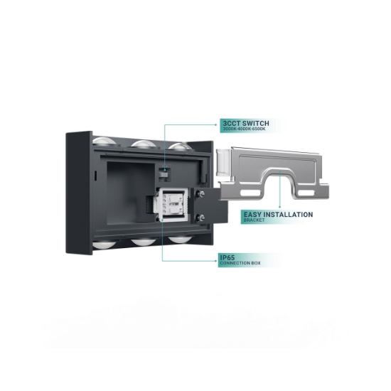 Imagine CORP LED PT, 6W 3in1 VECTOR-B-WL GRI IP65
