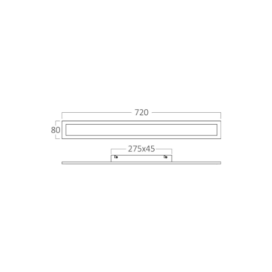 Imagine CORP LED PT PERETE LINE-75 18W 3000K 1860LM L:720MM IP54 NEGRU