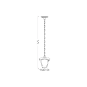 Imagine FELINAR CU LANT BERLIN ALB 800MM E27 IP44