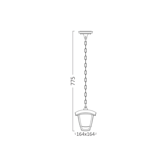 Imagine FELINAR CU LANT BERLIN ALB 800MM E27 IP44