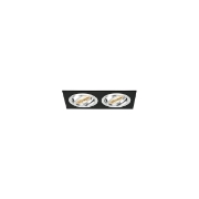Imagine CARCASA NEGRU PATRAT 2xGU5.3 SPOTTI-S