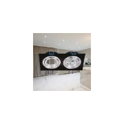 Imagine CARCASA NEGRU PATRAT 2xGU5.3 SPOTTI-S