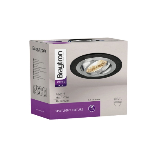 Imagine CARCASA NEGRU ROTUND GU5.3 SPOTTI-S
