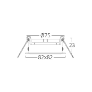 Imagine CARCASA NICHEL PATRAT GU5.3 2BUC/CUT MITTO-S