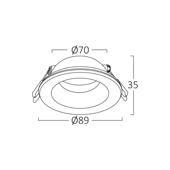 Imagine CARCASA NEGRU ROTUND PT GU5.3/GU10 TETRA-IP54