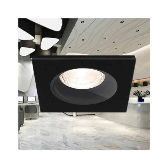 Imagine CARCASA NEGRU PATRAT PT GU5.3/GU10 TETRA-IP54