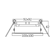 Imagine CARCASA ALB PATRAT GU5.3 TETRA-C