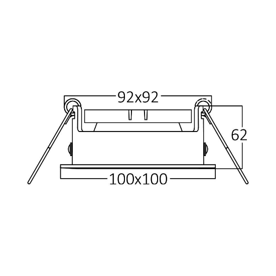 Imagine CARCASA ALB PATRAT GU5.3 TETRA-C