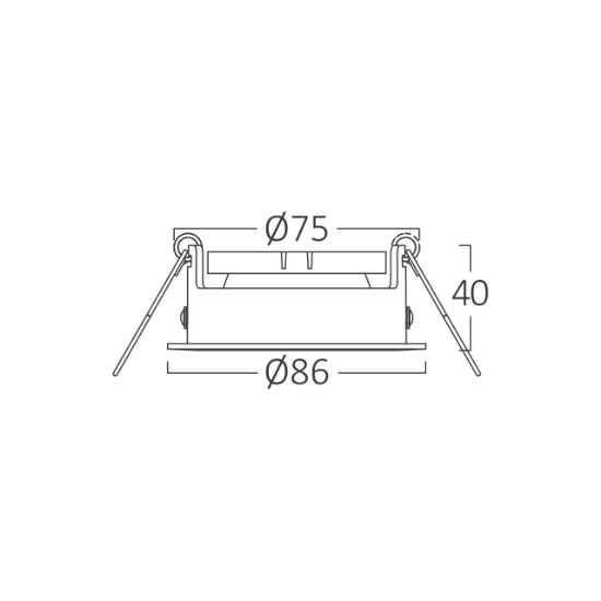 Imagine CARCASA ALB ROTUND PT GU10 TETRA-CF