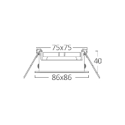 Imagine CARCASA ALB PATRAT PT GU10 TETRA-CF