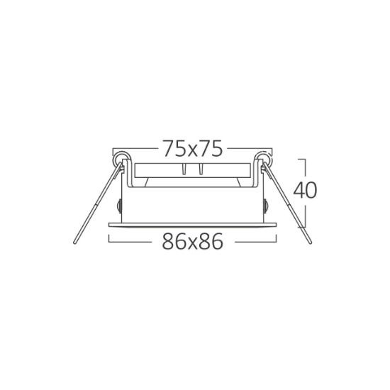 Imagine CARCASA NEGRU PATRAT PT GU10 TETRA-CF
