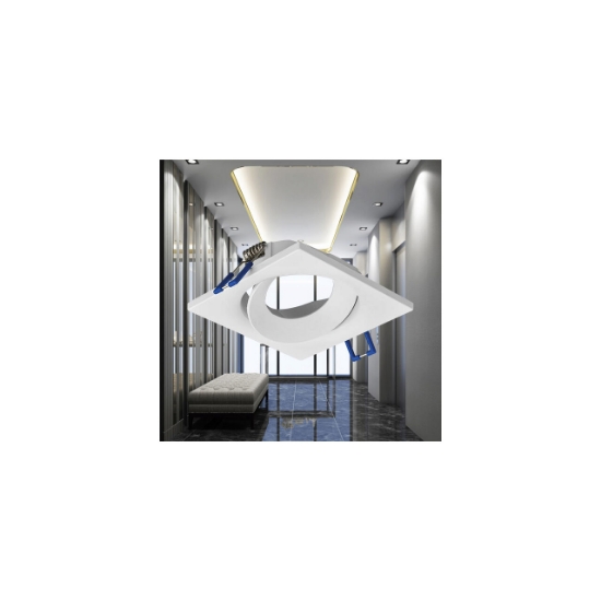 Imagine CARCASA ALB PATRAT ROTABIL PT GU10 TETRA-E