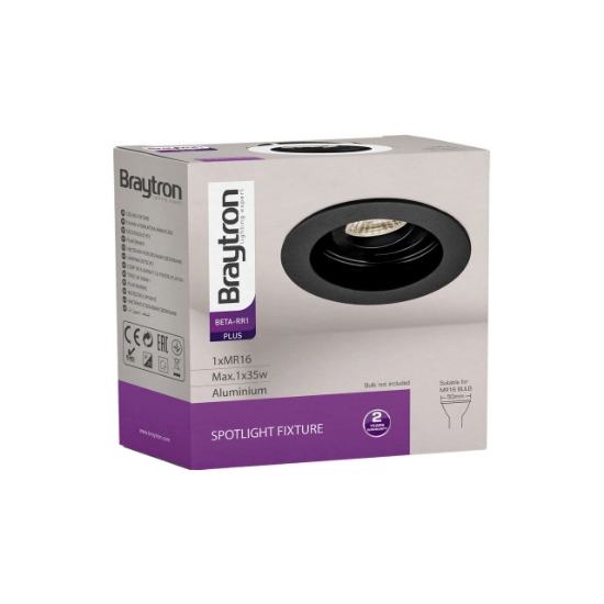 Imagine CARCASA NEGRU ROTUND PT GU10 BETA-RR1