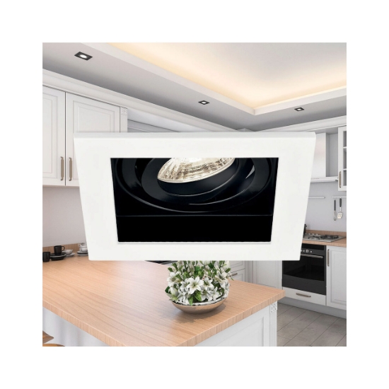 Imagine CARCASA ALB PATRAT PT GU10 BETA-RS1
