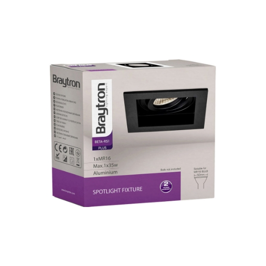 Imagine CARCASA NEGRU PATRAT PT GU10 BETA-RS1