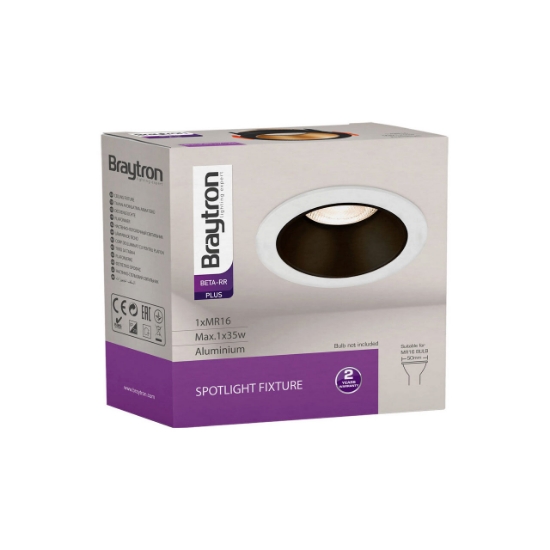 Imagine CARCASA ALB/NEGRU ROTUND PT GU10 BETA-RR