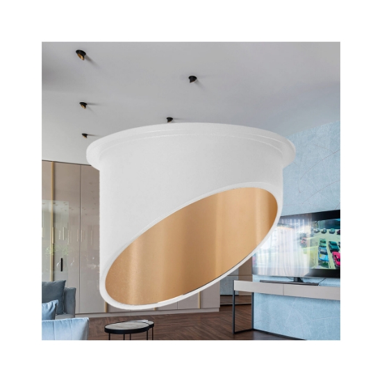 Imagine CARCASA ALB/int.AURIU ROTUND PT GU10 ALFA-D