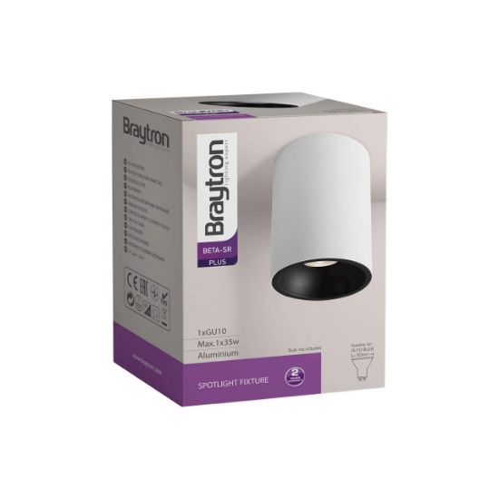 Imagine CORP ROTUND 1XGU10 ALB REFLECTOR NEGRU BETA SR