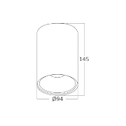 Imagine CORP ROTUND 1XGU10 ALB REFLECTOR NEGRU BETA SR